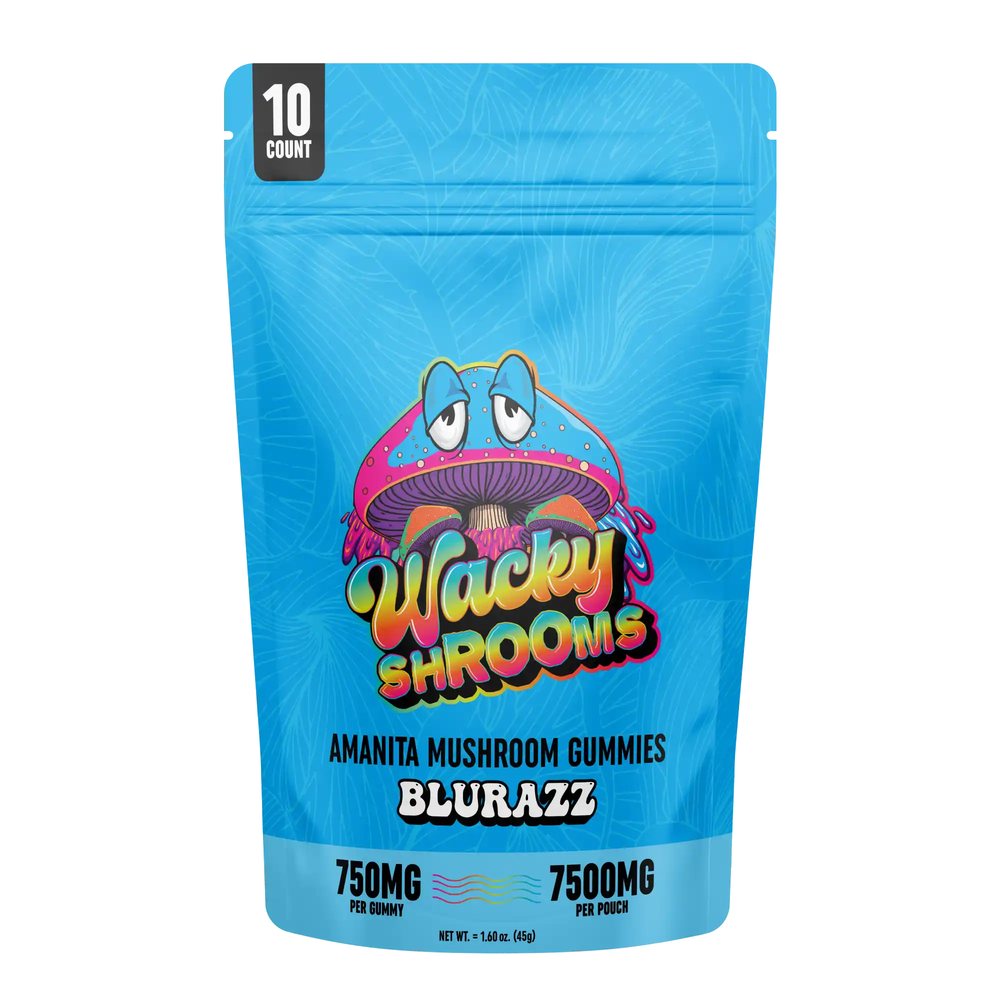 Wacky Shrooms: Blue Razz Amanita Mushroom Gummies