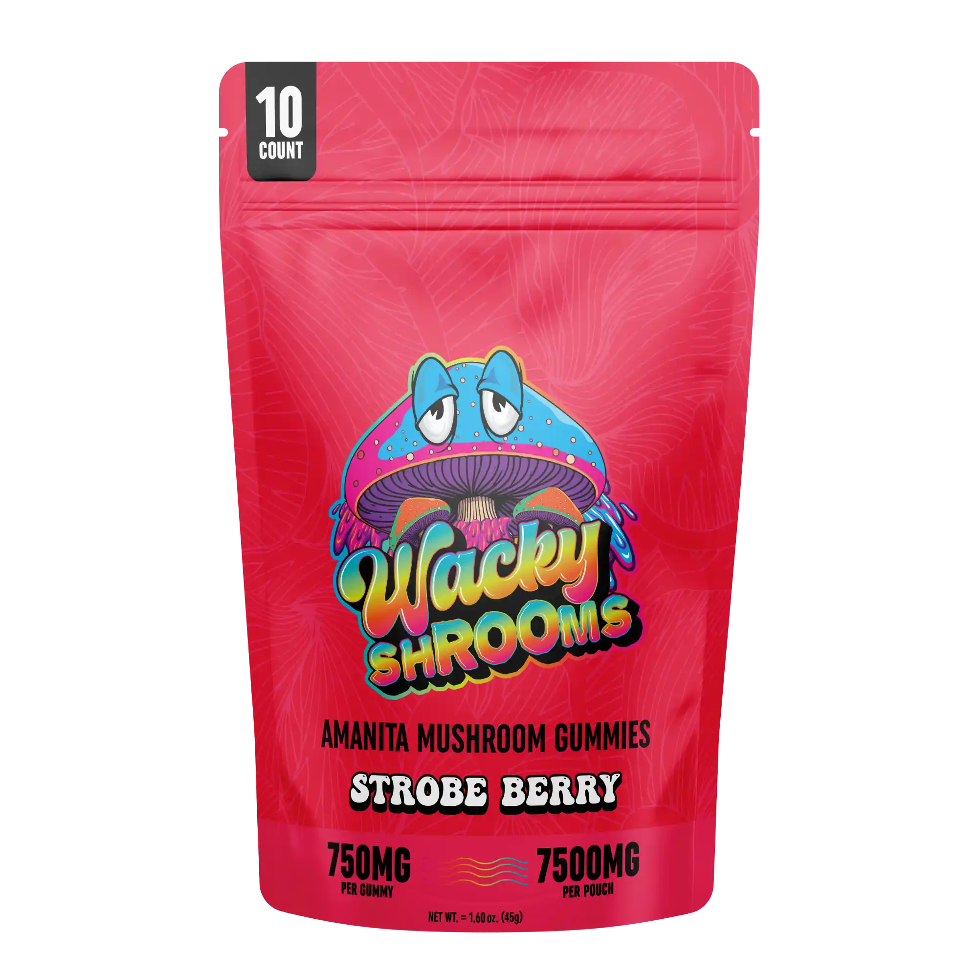 Wacky Shrooms: Strobe Berry Amanita Mushroom Gummies