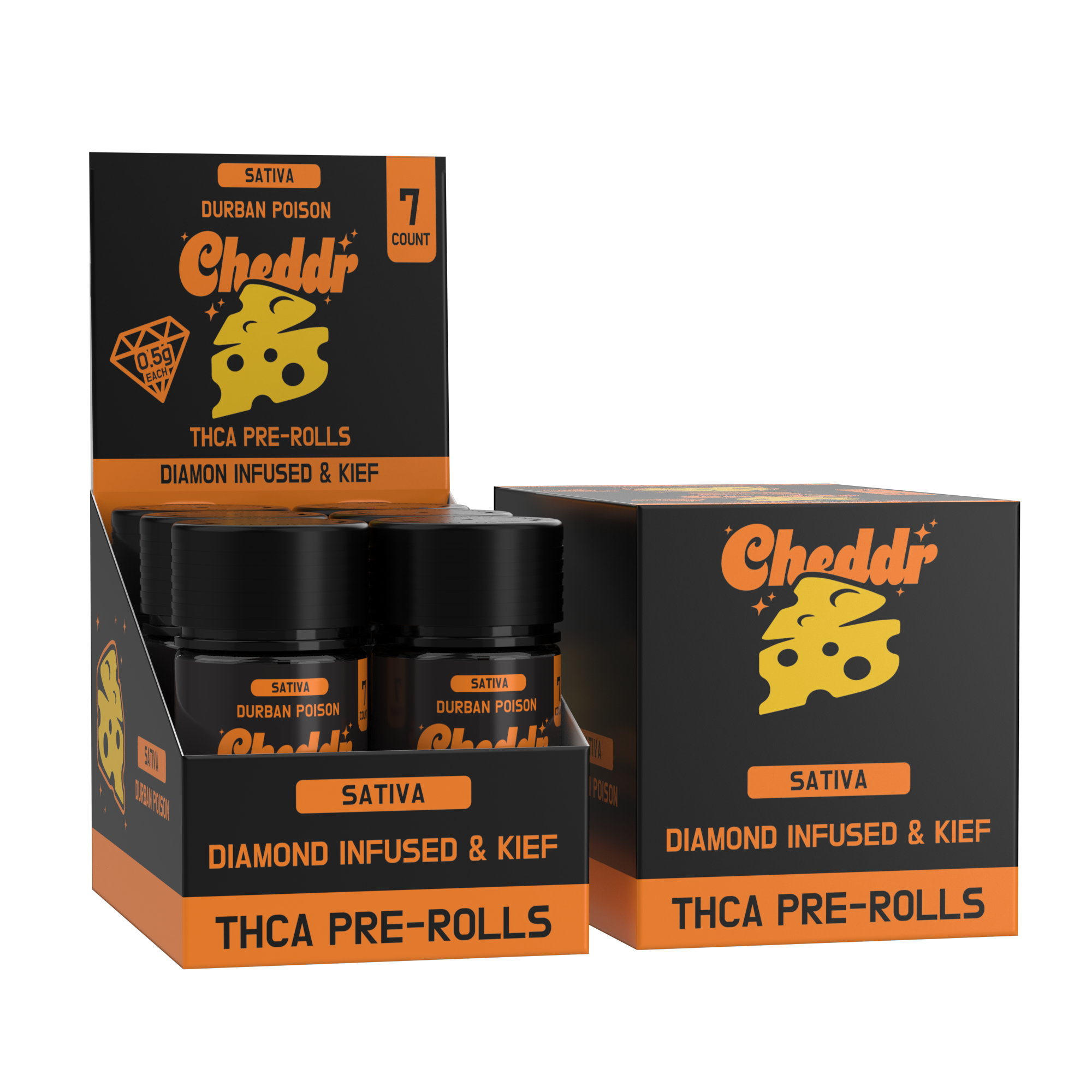 .5g Infused Preroll 7ct – Durban Poison - Sativa - Image 2