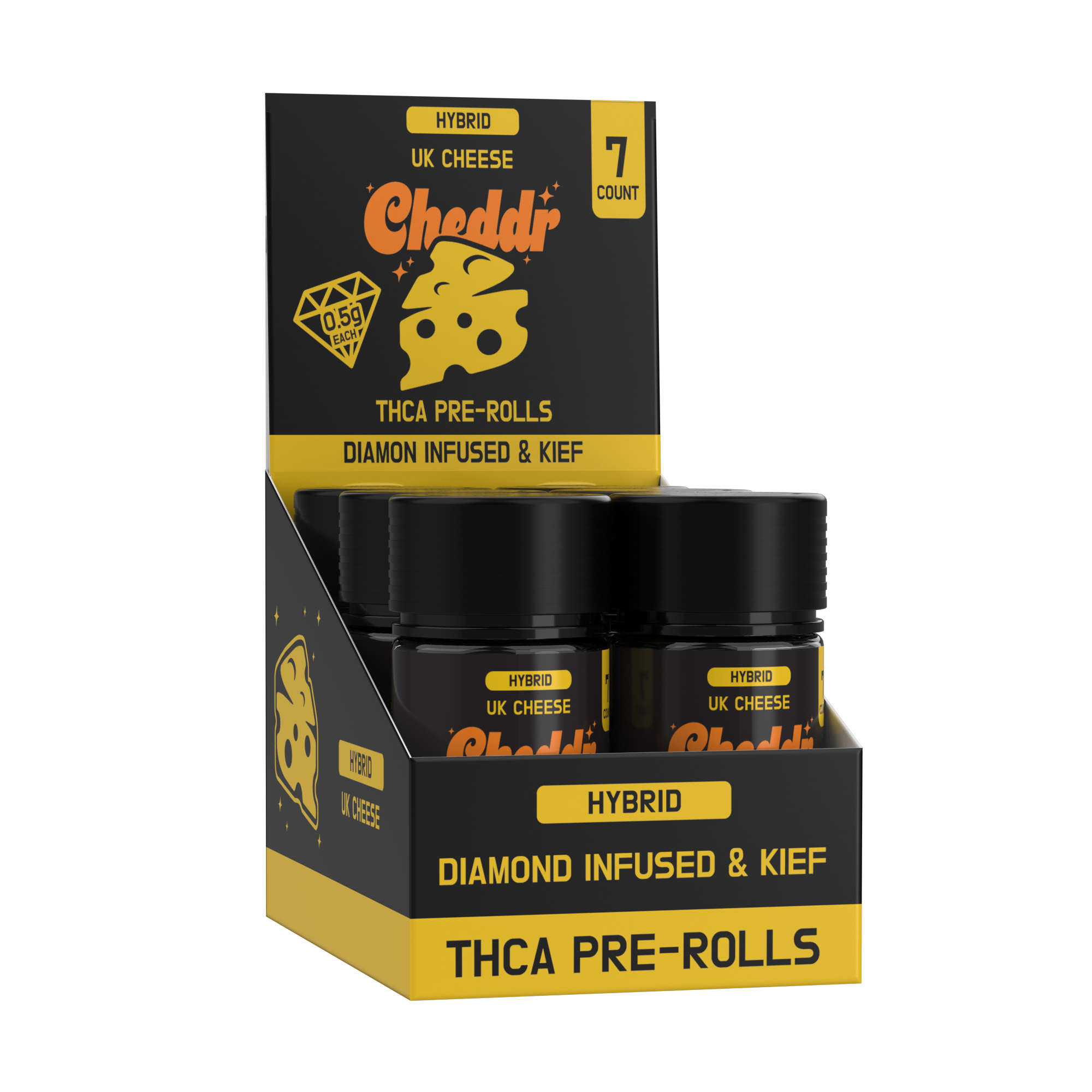 .5g Infused Preroll 7ct - UK Cheese - Hybrid