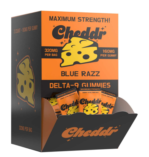 2ct 160mg Gummies - Blue Razz - 40ct Feeder