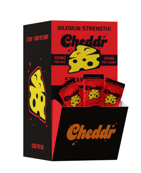 2ct 160mg Gummies - Strawberry - 40ct Feeder