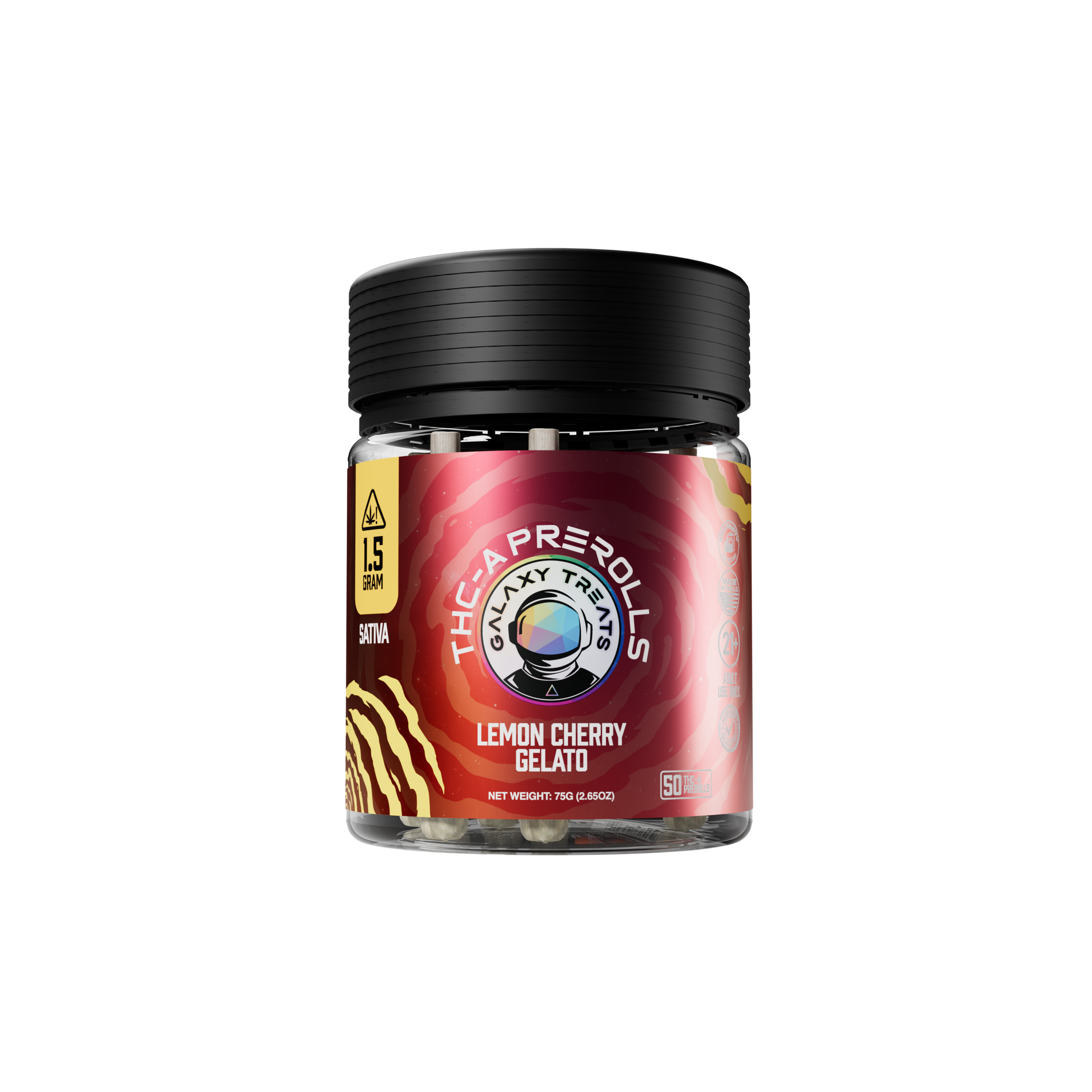 50ct 1.5g Preroll - LEMON CHERRY GELATO - Hybrid