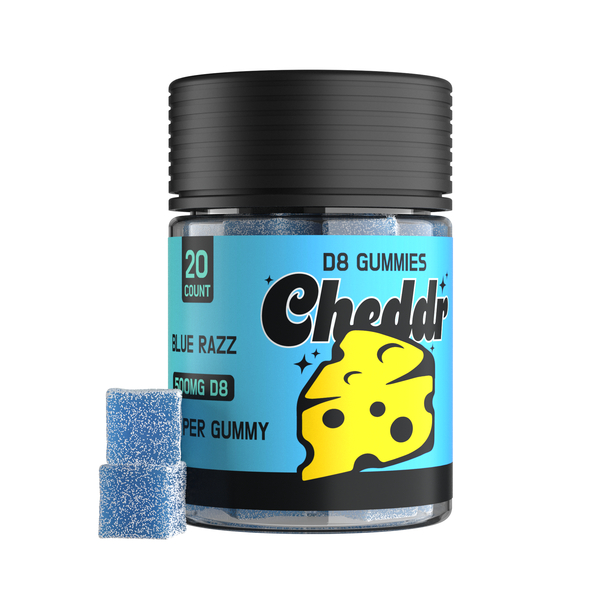 25mg D8 Gummies - BLUE RAZZ - 20ct