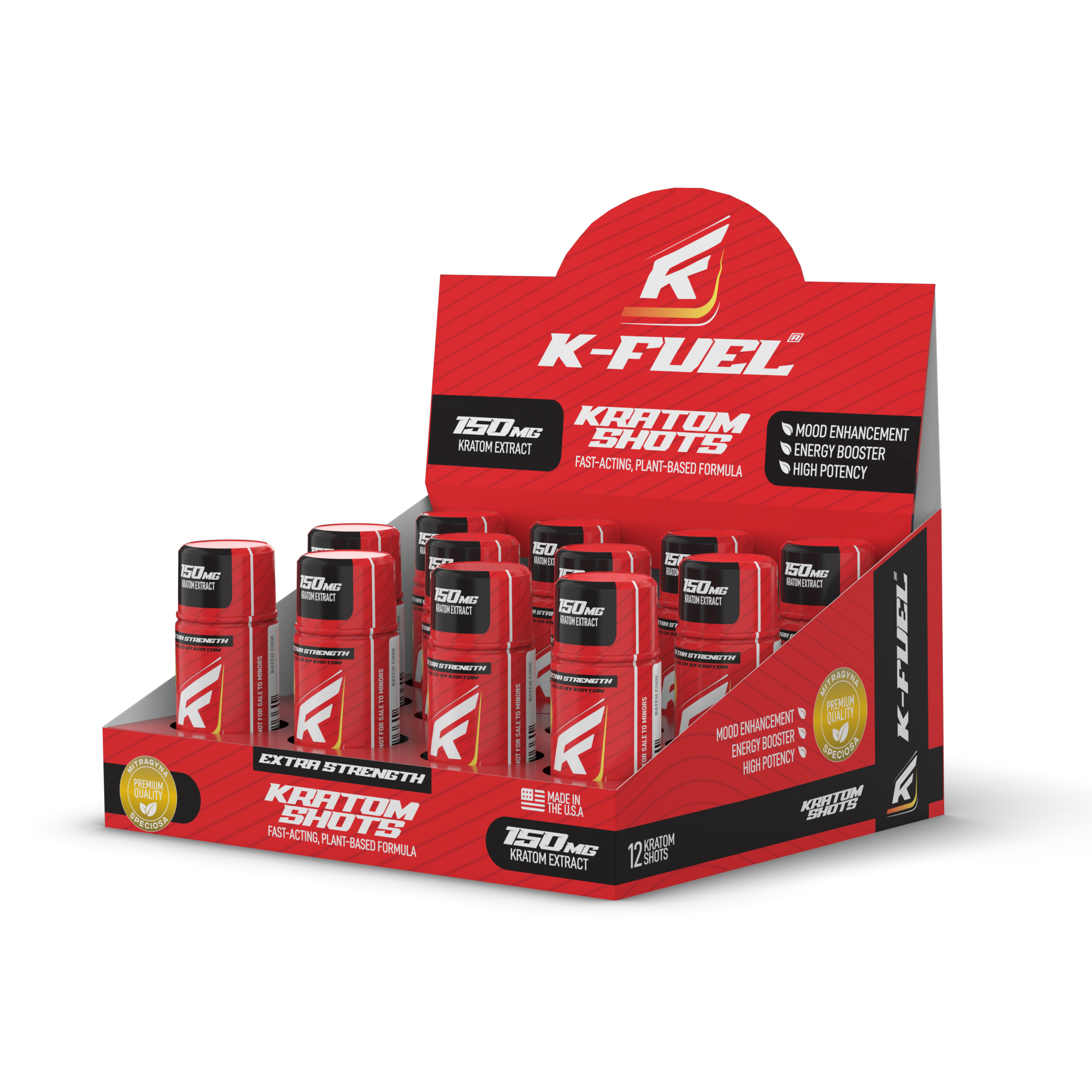 Kratom Shots - 150mg - 12ct Carton