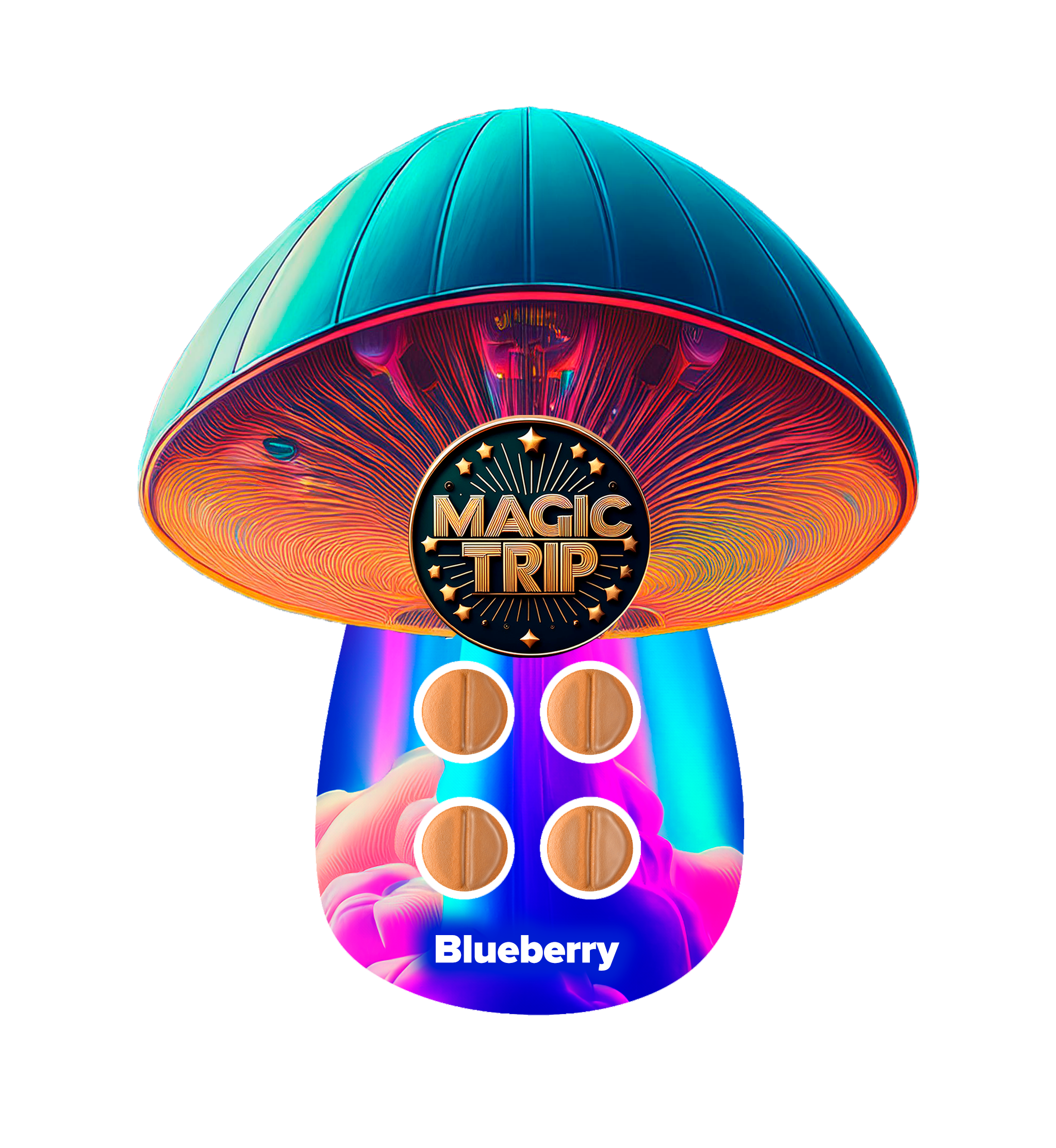 Mushroom Tabs - 4ct - BLUEBERRY