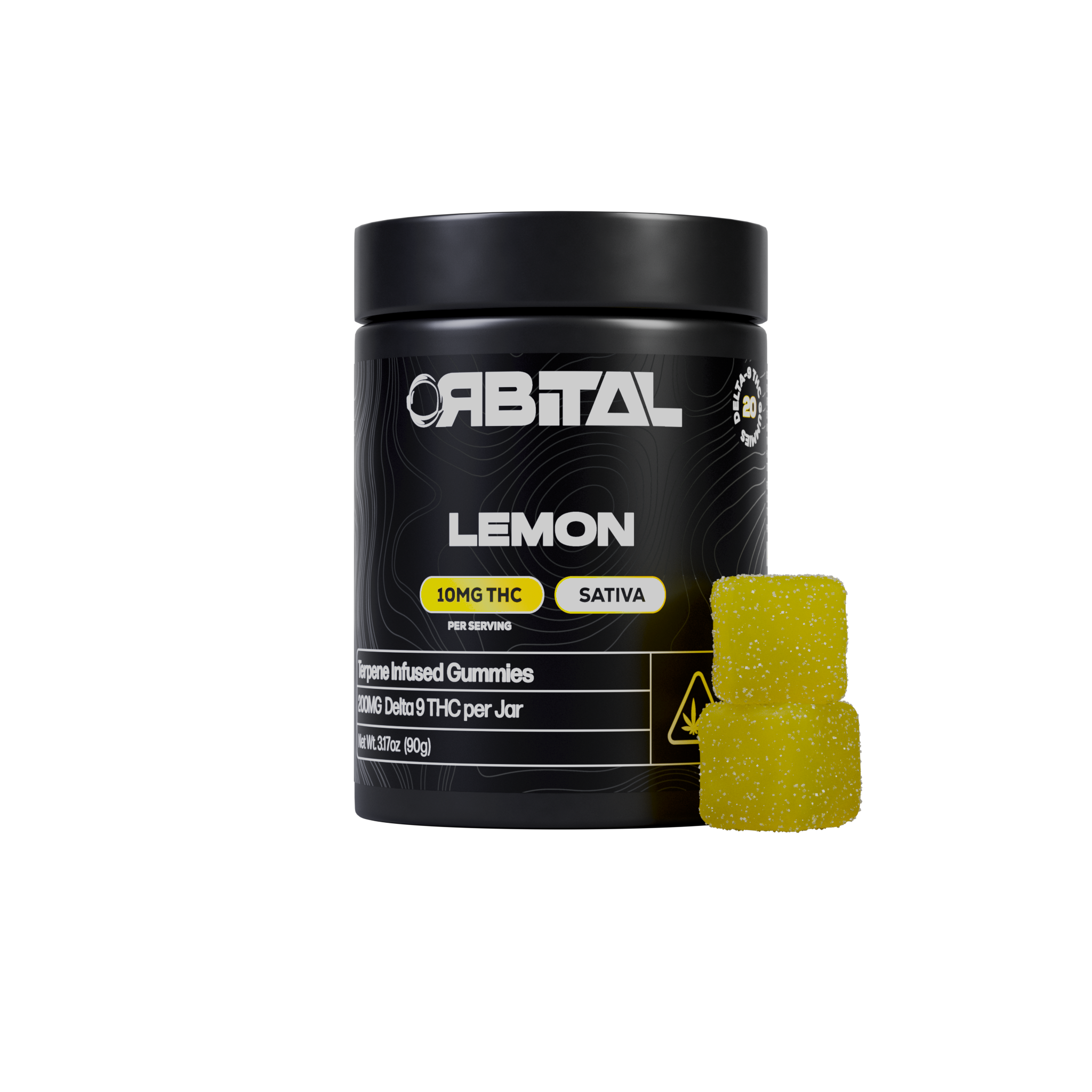 10mg D9 Gummies - LEMON - 20ct