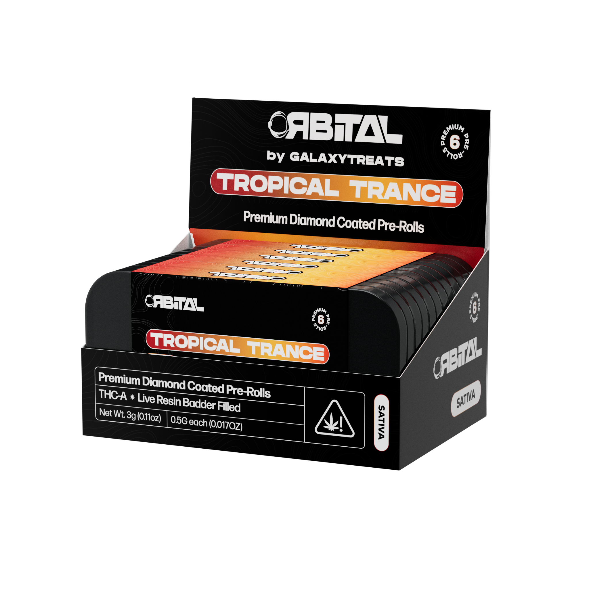 5g - 6ct Tin Preroll - TROPICAL TRANCE - Sativa