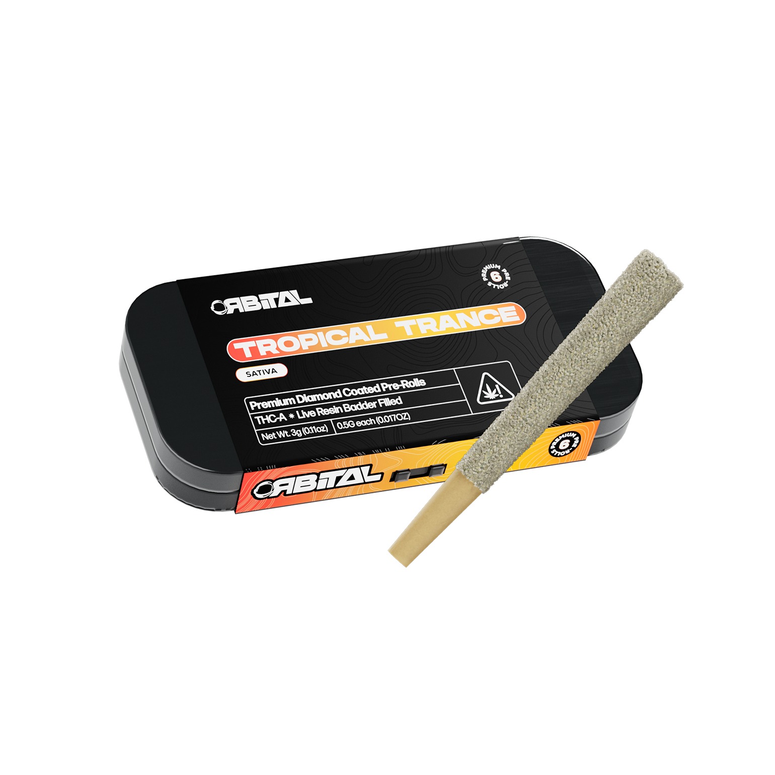 5g - 6ct Tin Preroll - TROPICAL TRANCE - Sativa - Image 2