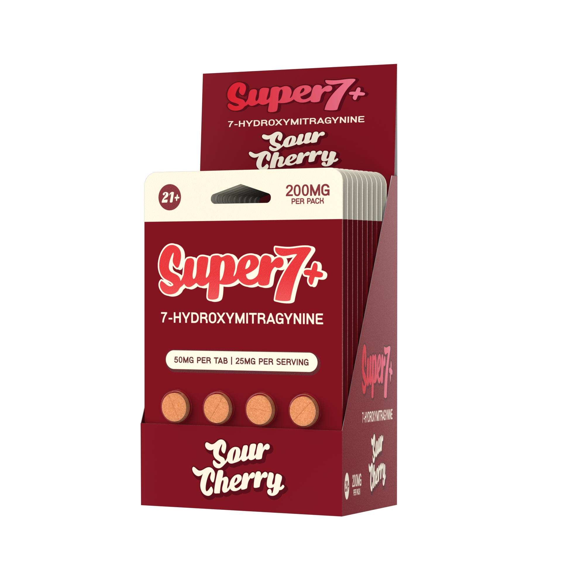 7-Hydroxy 50mg – 4ct Blister - Sour Cherry