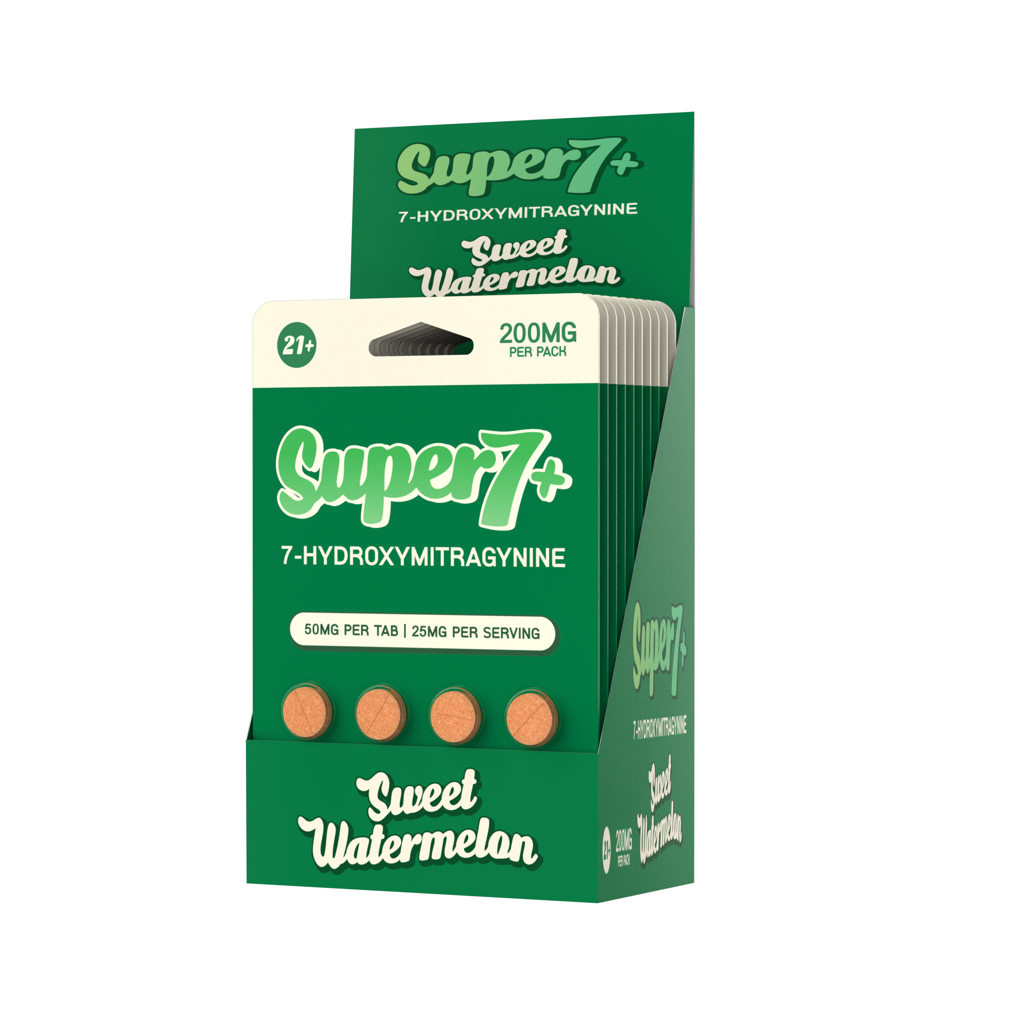 7-Hydroxy 35mg – 4ct Blister - Sweet Watermelon