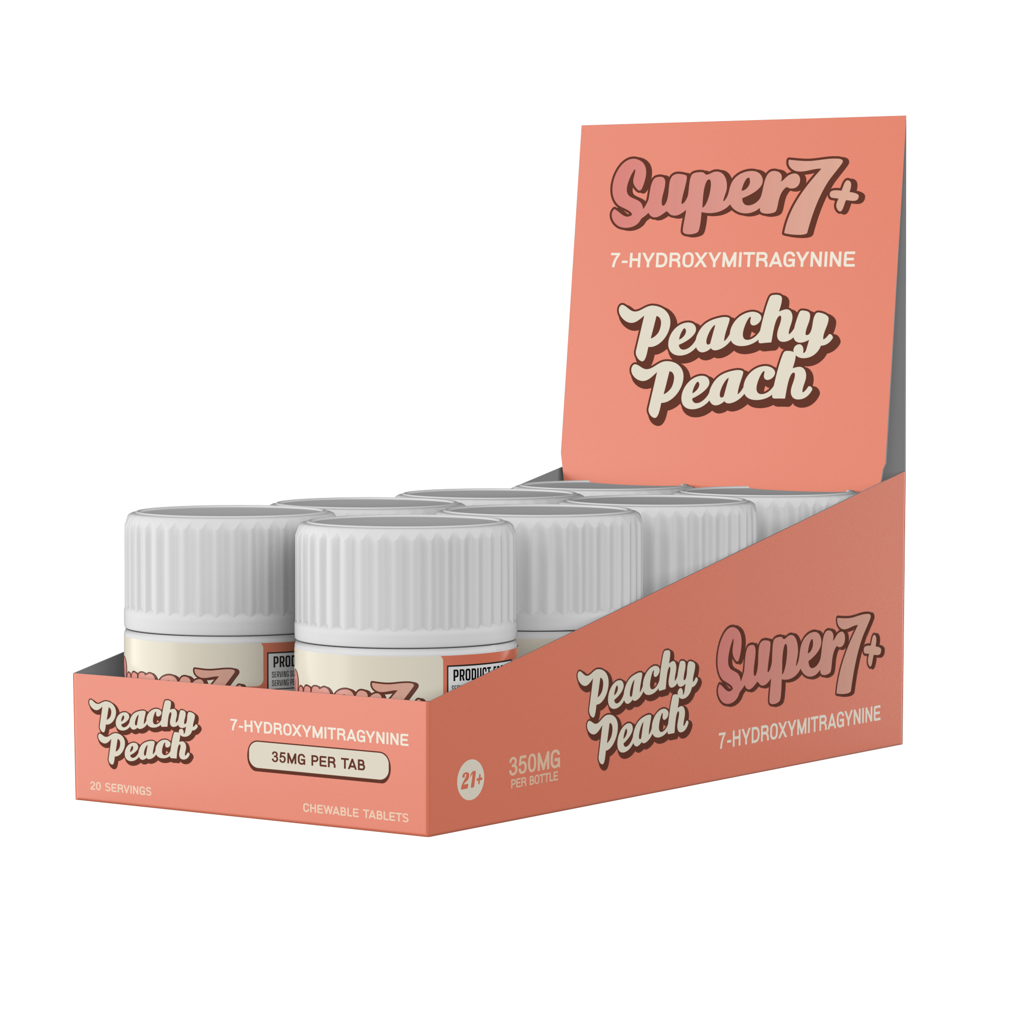 7-Hydroxy 35mg – 10ct Bottle – Peachy Peach