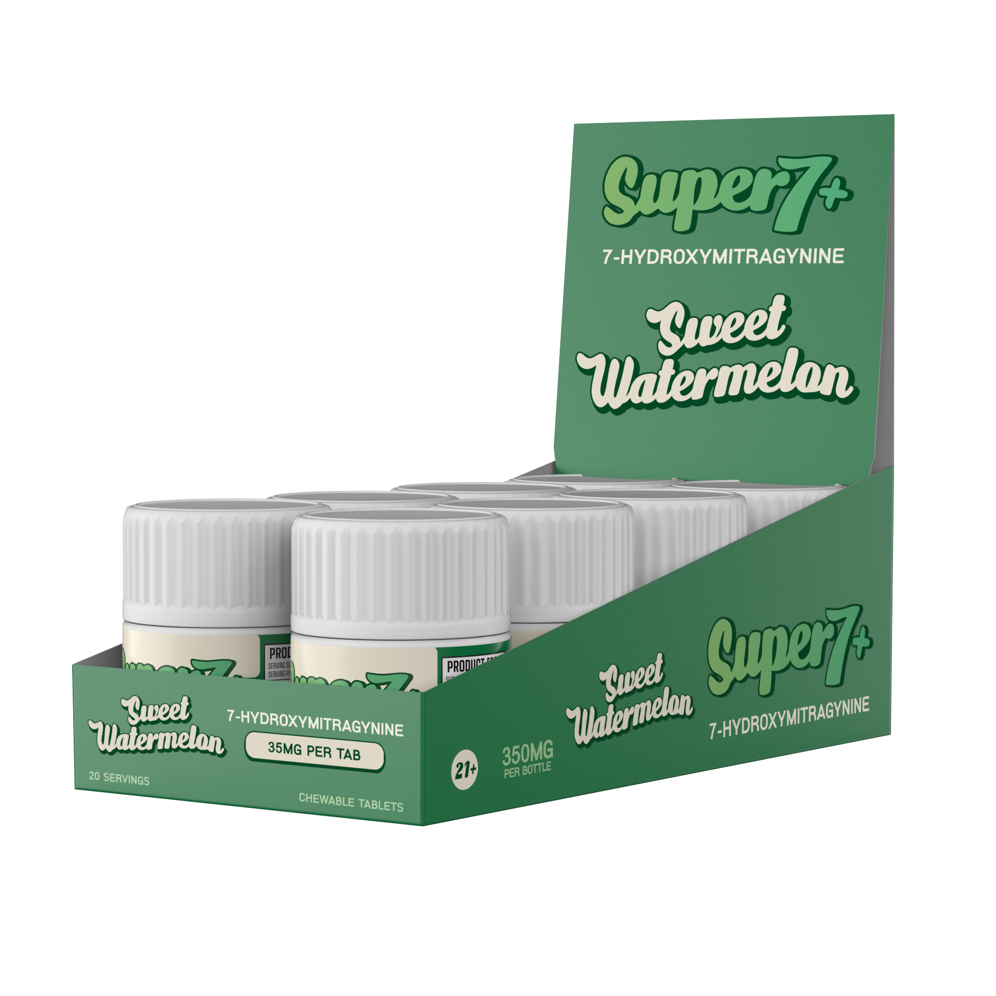 7-Hydroxy 35mg - 10ct Bottle - Sweet Watermelon