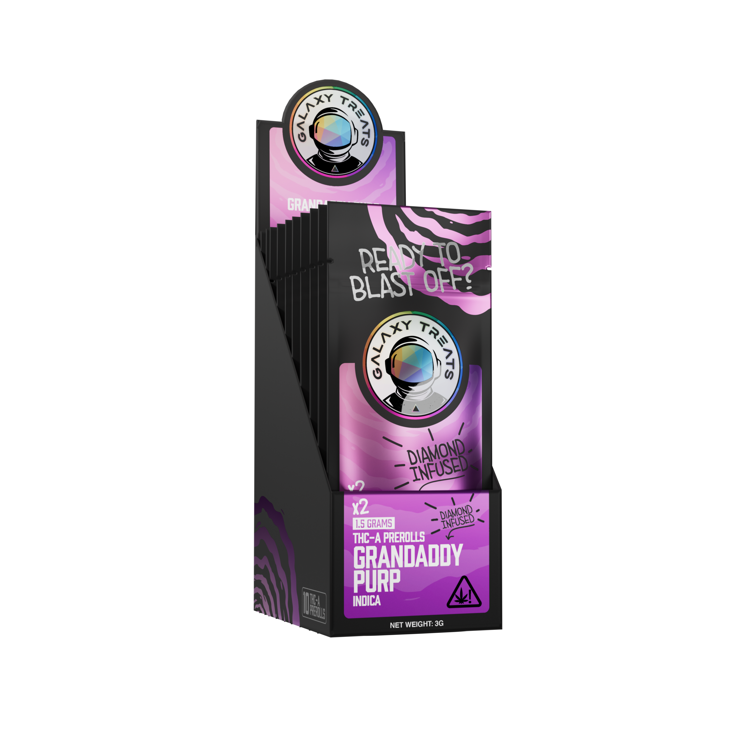 2 - 1.5g PreRolls - GRANDADDY PURP - Indica