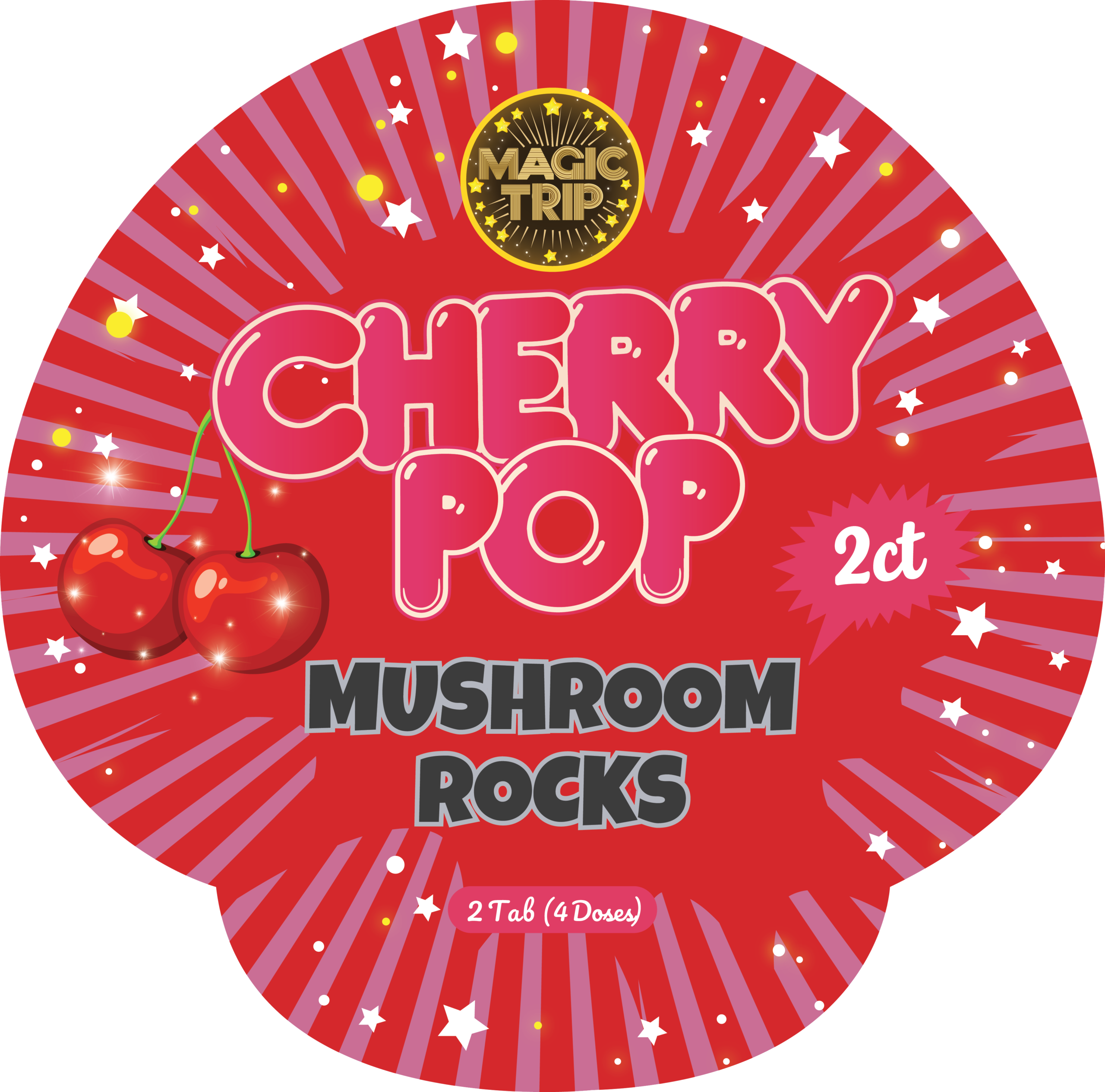Mushroom Rocks – 2ct – 20 Pack Display – Cherry